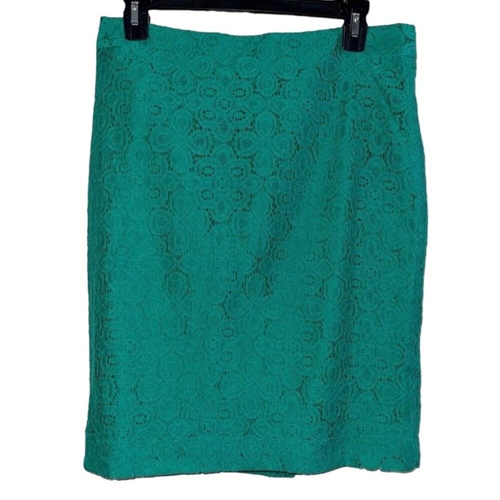 NWT! The Limited Green Lace Pencil Skirt - Size 6